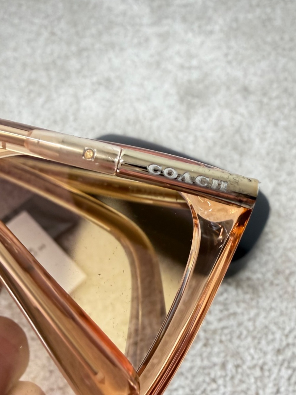 NWT Coach Brown Pink Gradient Square Sunglasses - Picture 2 of 7